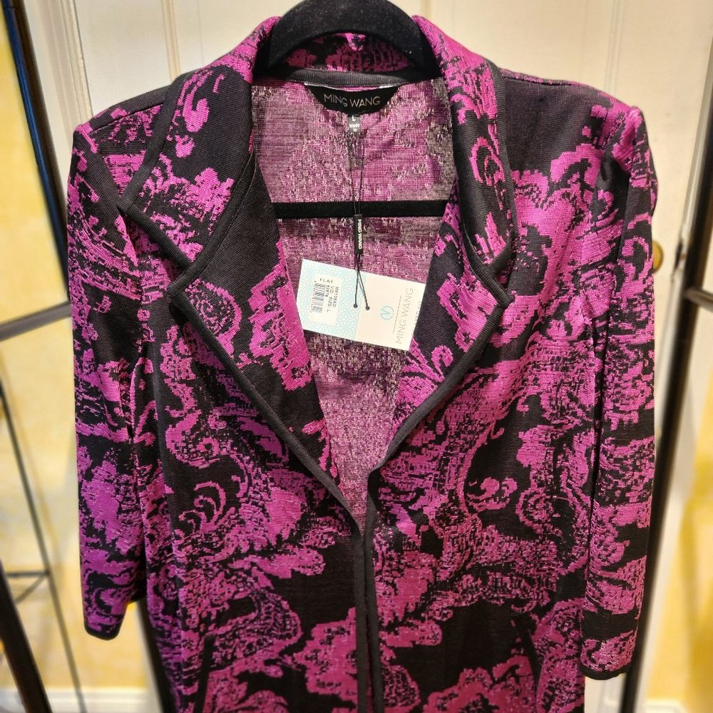 Ming Wang Long Purple Sweater